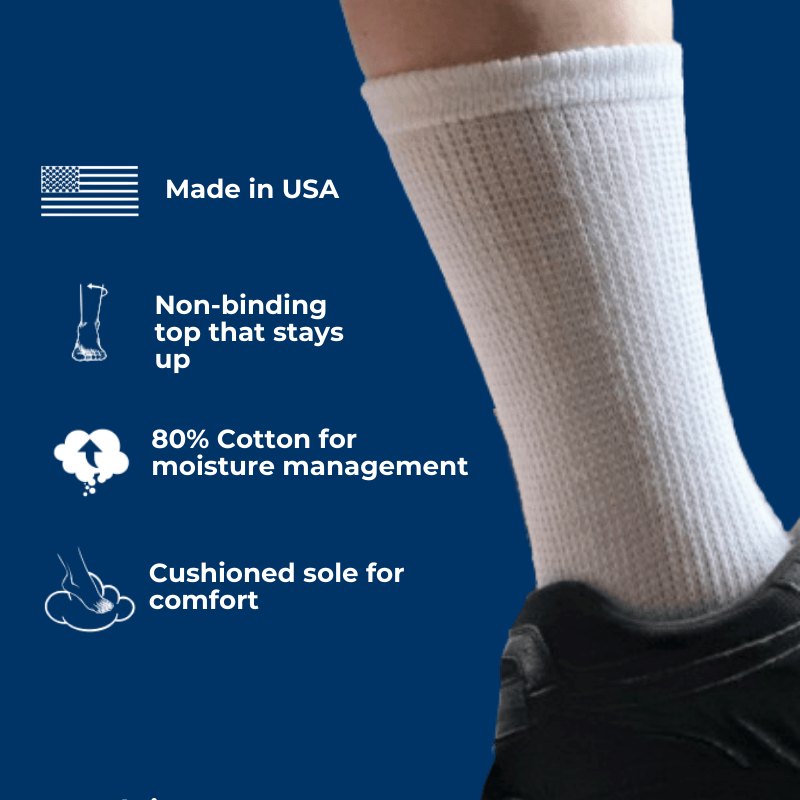 Load image into Gallery viewer, Diabetic Sock Club Women's Cotton Diabetic Crew Socks (6 Pair)
