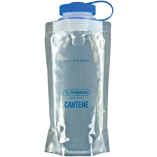 Nalgene cantene water bottle on a white background