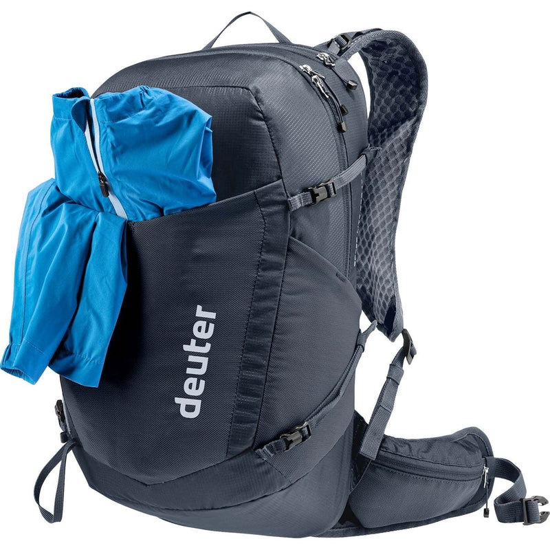 Load image into Gallery viewer, Gray backpack with a blue jacket attached on a white background
