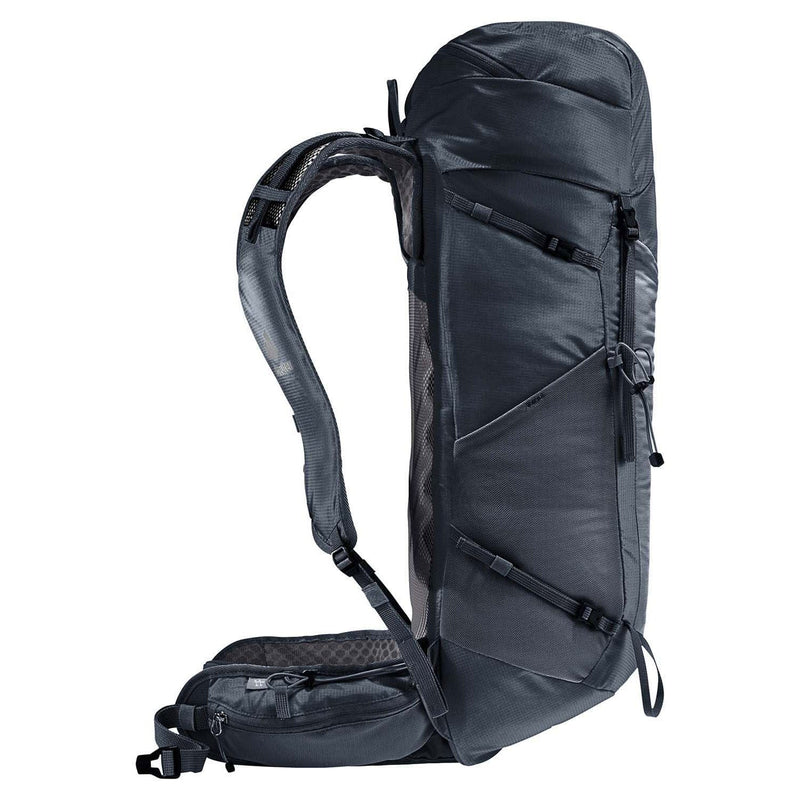 Load image into Gallery viewer, Black hiking backpack on a white background
