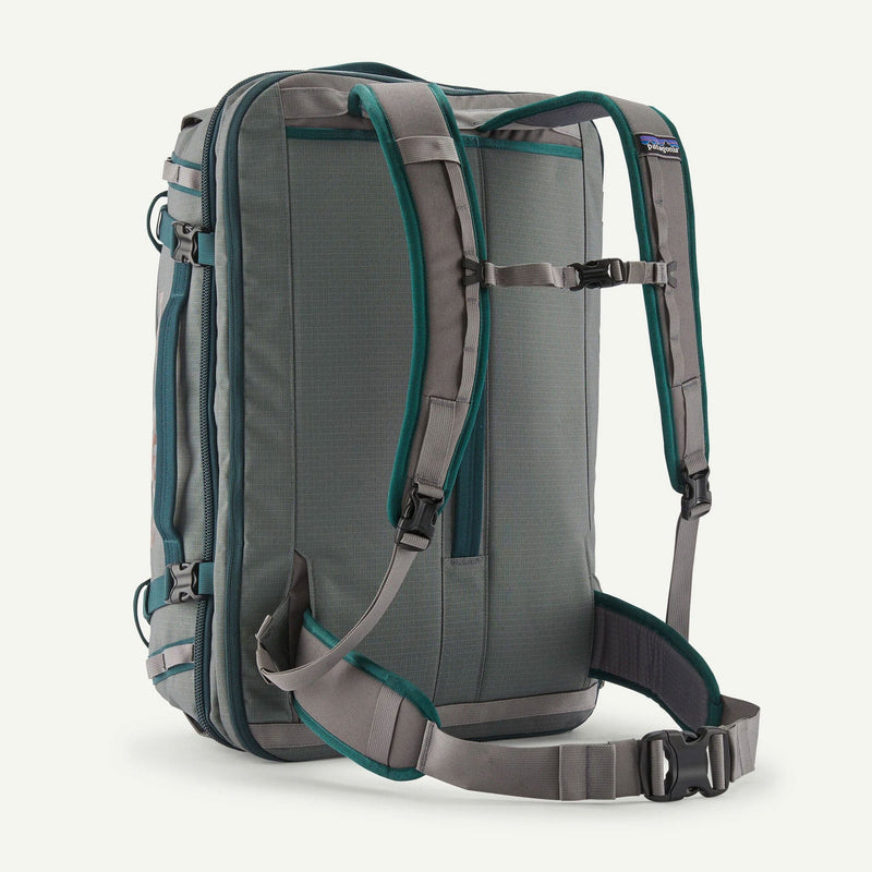 Load image into Gallery viewer, Gray and green backpack on a white background
