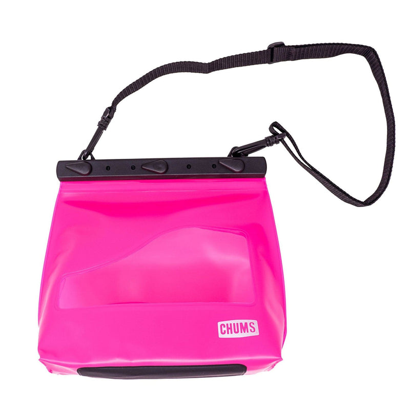 Load image into Gallery viewer, Pink waterproof bag with a black strap on a white background

