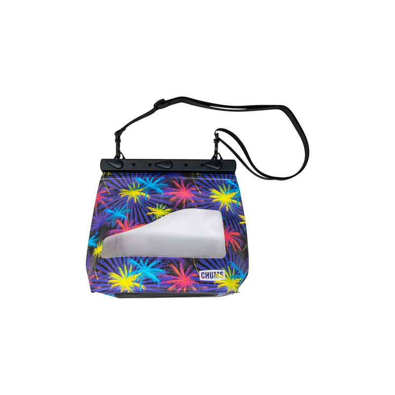 Load image into Gallery viewer, Colorful pouch with a white insert and black strap on a white background
