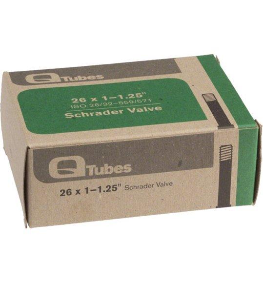 Load image into Gallery viewer, Q-Tubes 26 x 1-1.25" Schrader Valve Tube"

