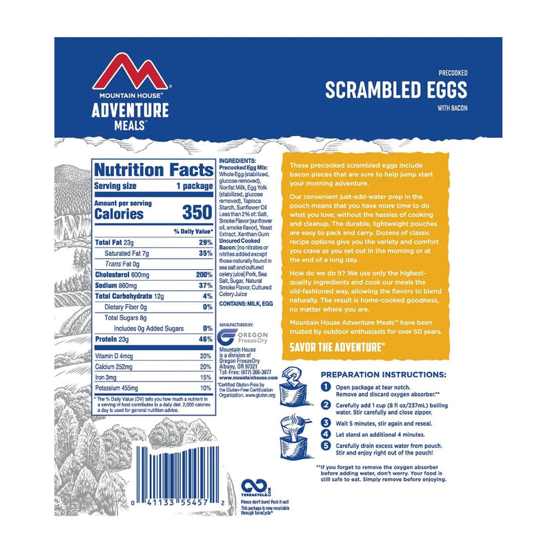 Load image into Gallery viewer, Mountain House Scrambled Eggs with Bacon
