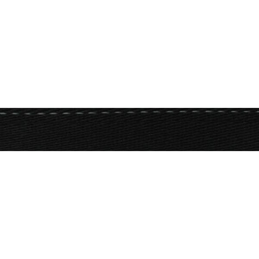 Black ribbon with a textured pattern on a white background