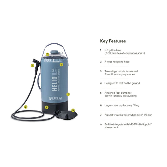 Nemo Helio LX Portable Pressure Shower