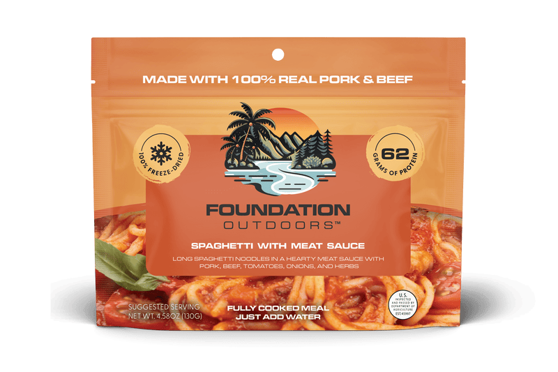 Load image into Gallery viewer, FOUNDATION Outdoors Spaghetti with Meat Sauce Meal

