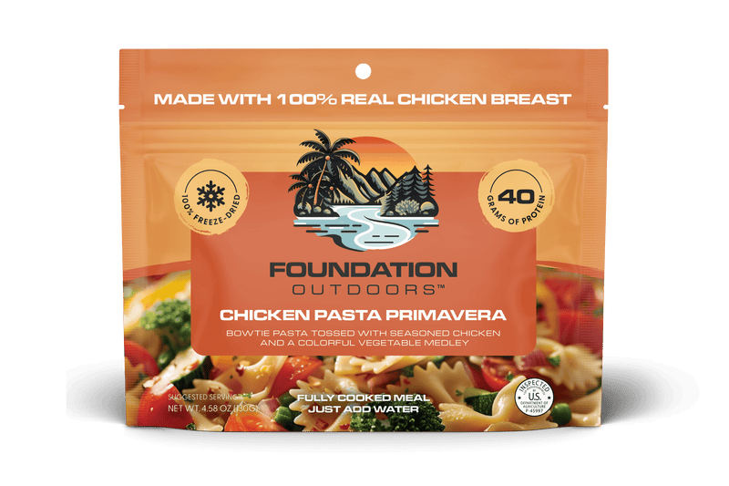 Load image into Gallery viewer, FOUNDATION Outdoors Chicken Pasta Primavera Meal
