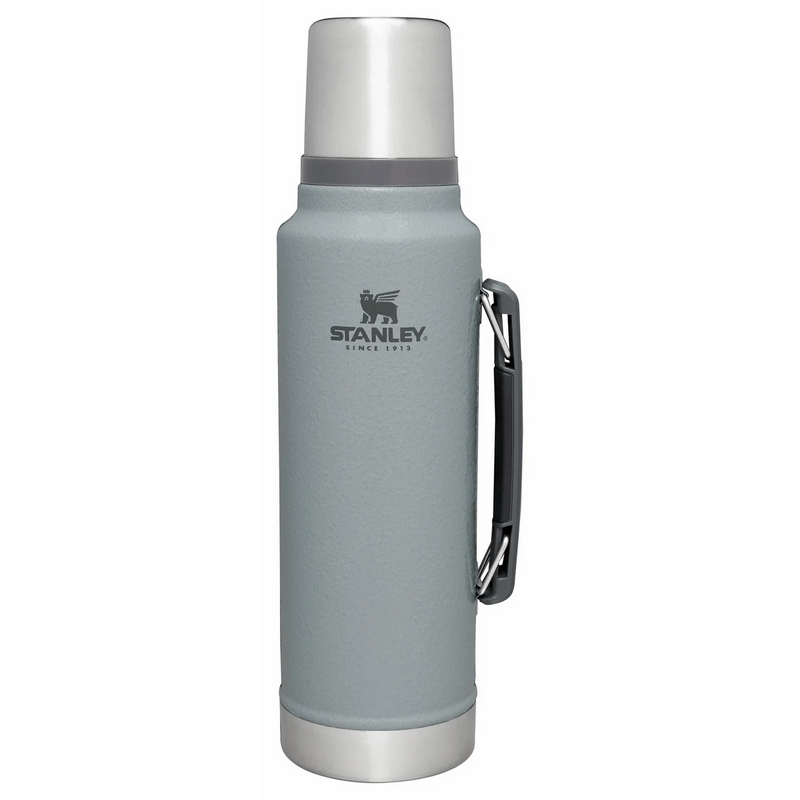 Load image into Gallery viewer, Gray Stanley thermos bottle on a white background
