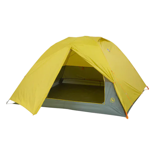 Yellow and gray tent on a white background