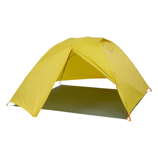 Yellow tent on a white background