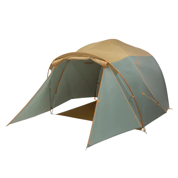Load image into Gallery viewer, Green and beige tent on a white background
