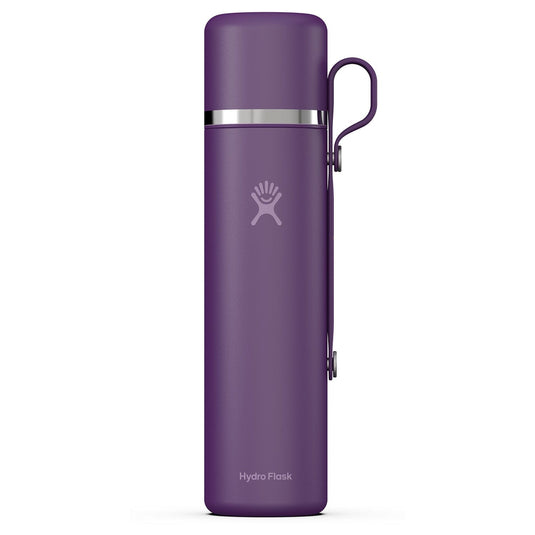 Purple Hydro Flask insulated bottle on a white background