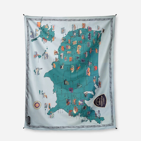 Nomadix Festival Blanket National Parks and Monuments Map
