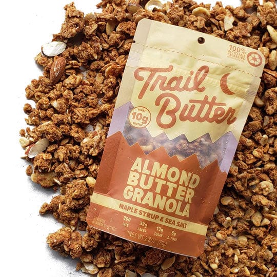 Load image into Gallery viewer, Trail Butter Maple Syrup &amp; Sea Salt Almond Butter Granola - Lil' Crunch 2.8 oz Bag
