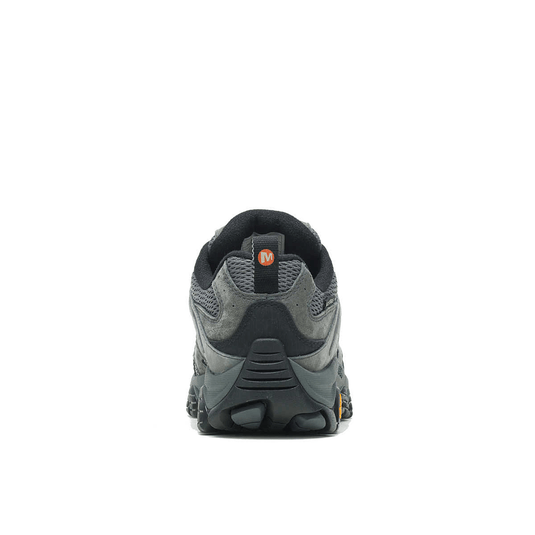 Gray and black athletic shoe on a white background