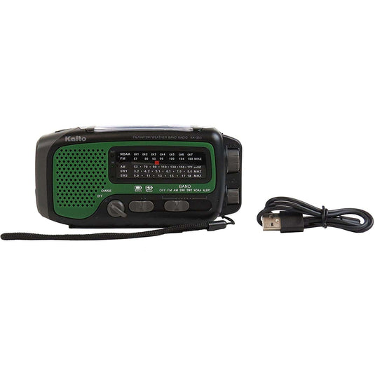 Kaito KA350 Voyager Trek Solar & Hand Crank AM/FM/SW NOAA Weather Radio