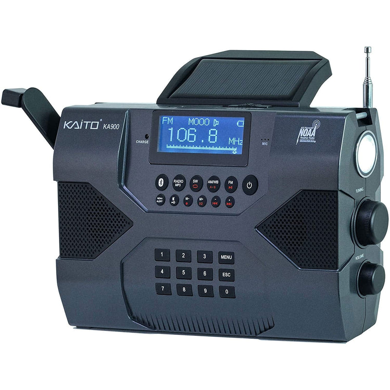 Load image into Gallery viewer, Kaito KA900 Voyager Max Solar Crank AM/FM/SW NOAA Weather Radio with Bluetooth
