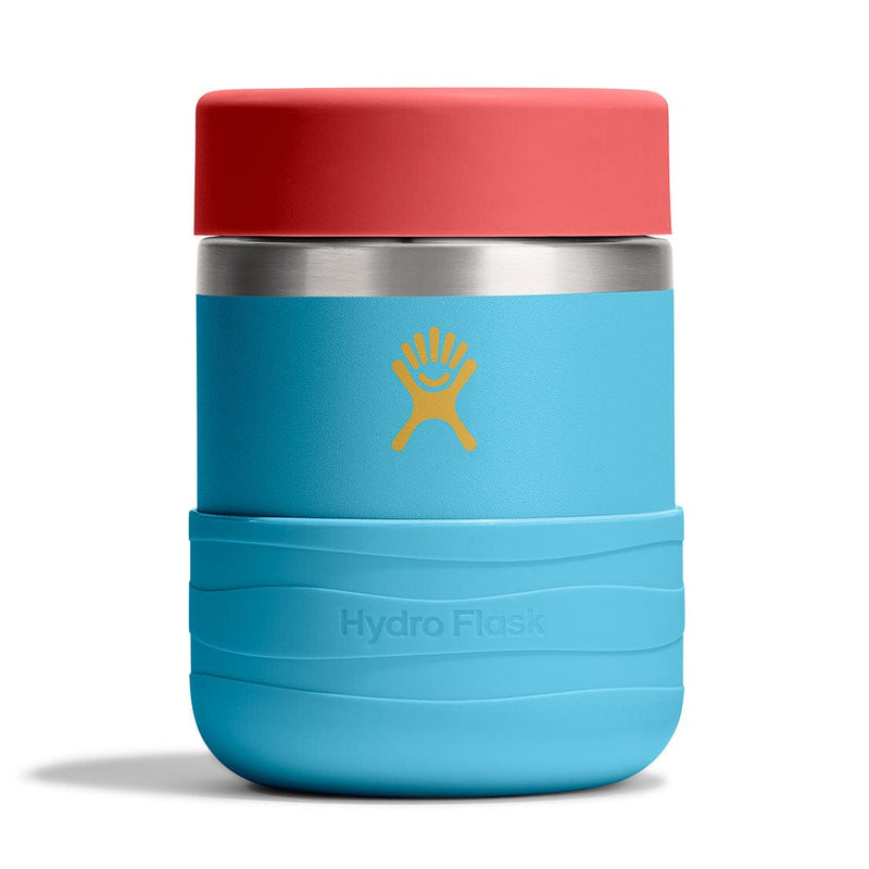Load image into Gallery viewer, Blue Hydro Flask with a red lid on a white background

