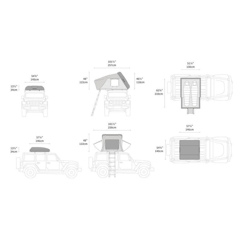 Load image into Gallery viewer, iKamper Skycamp 3.0 Mini Rooftop Tent - Rocky Black Shell
