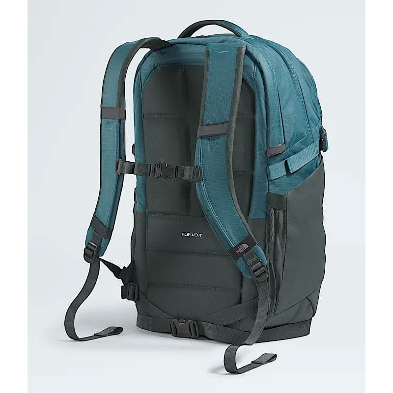 Load image into Gallery viewer, Green and gray backpack with visible brand logo on a light gray background
