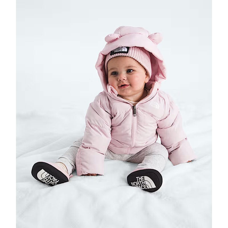 Load image into Gallery viewer, Baby wearing a pink North Face outfit on a white background
