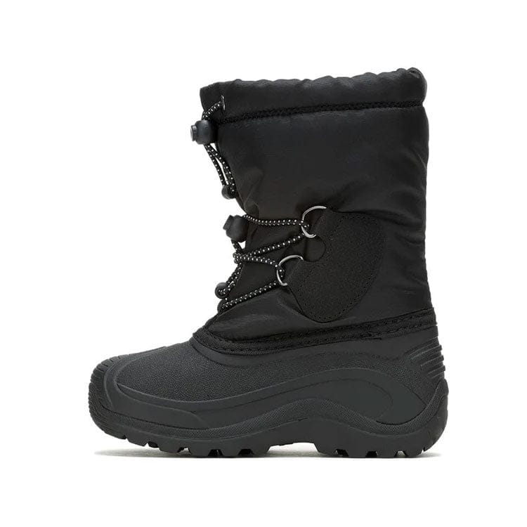 Load image into Gallery viewer, Black winter boot with multiple zippers on a white background
