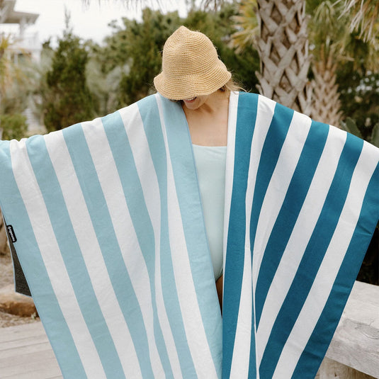 Nomadix Original Towel Cabana Stripe Sky Blue