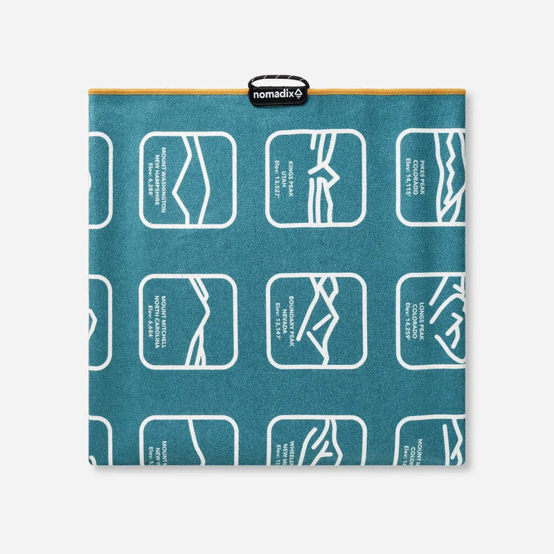 Load image into Gallery viewer, Nomadix Original Towel Peaks of the World Teal Ocean
