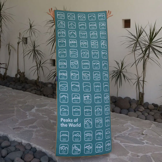 Nomadix Original Towel Peaks of the World Teal Ocean
