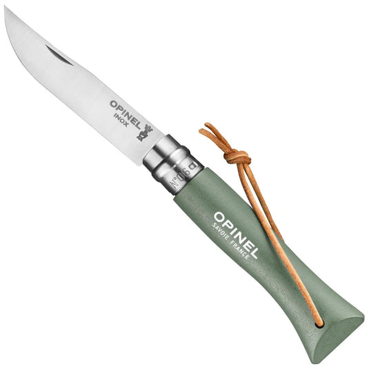 Opinel No.06 Stainless Steel Folding Knife with Lanyard