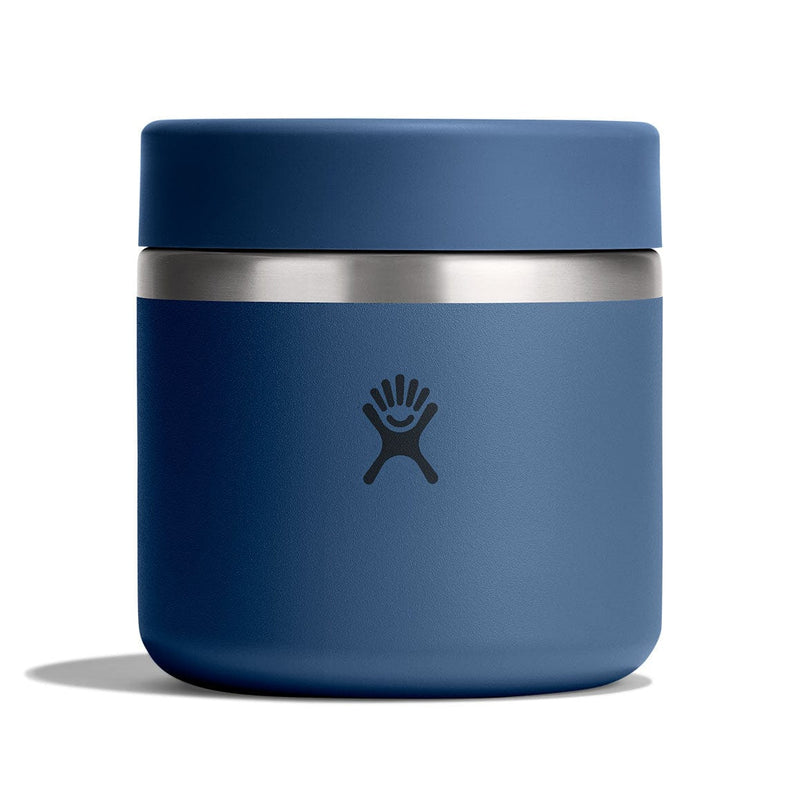 Load image into Gallery viewer, Blue thermos with silver base on a white background
