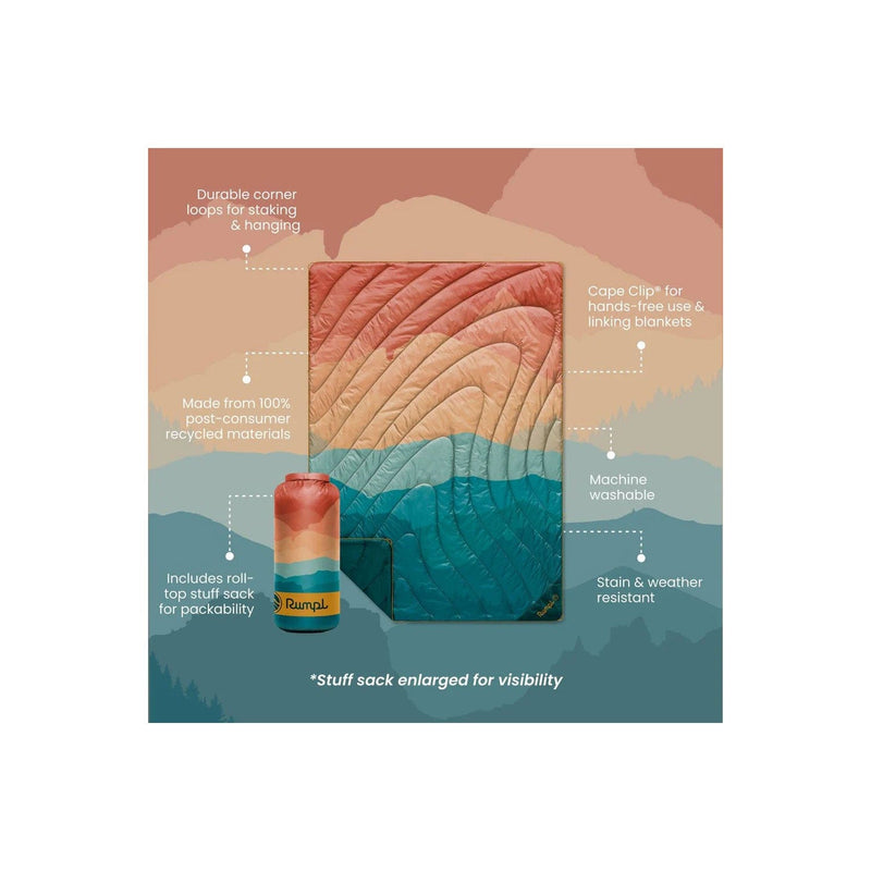 Load image into Gallery viewer, Rumpl Original Puffy Blanket - Rocky Mountain Sunset Fade
