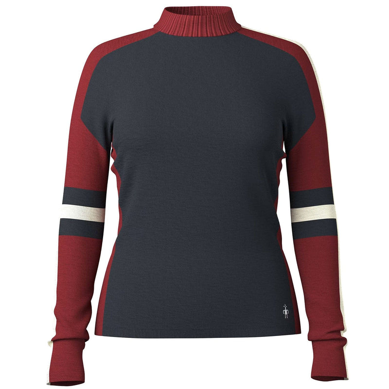 Load image into Gallery viewer, Gray and red long-sleeve shirt with white accents on a white background
