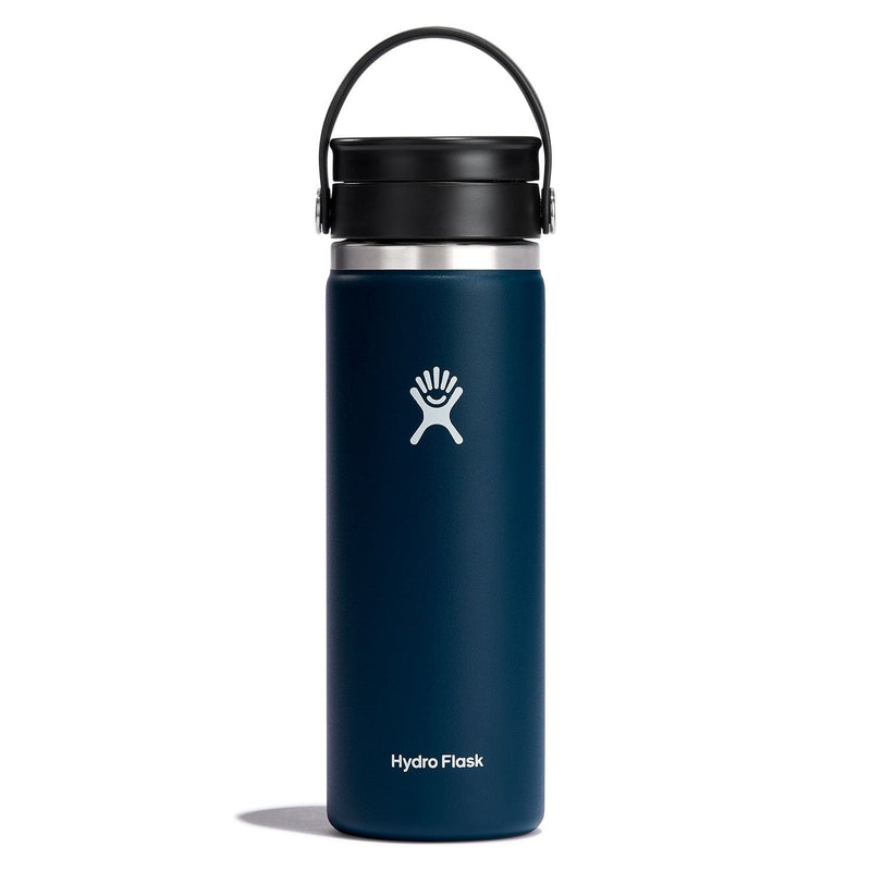 Load image into Gallery viewer, Navy blue Hydro Flask water bottle with black lid on a white background
