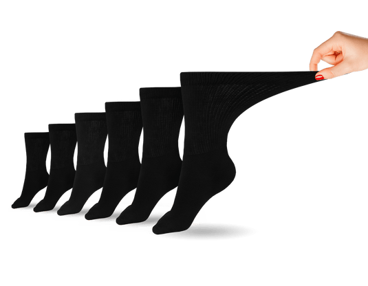 Diabetic Sock Club Women's Cotton Diabetic Crew Socks (6 Pair)