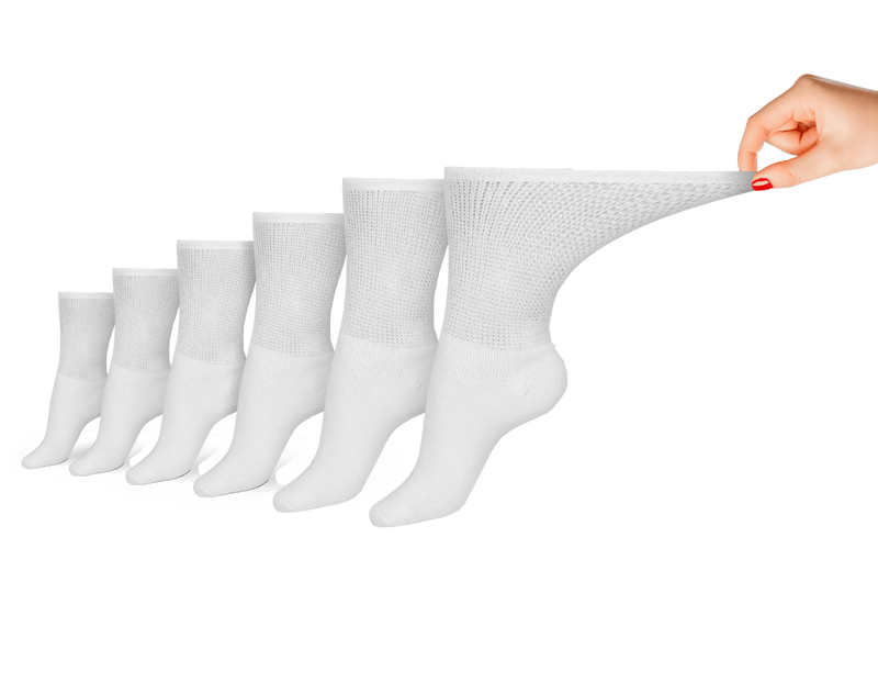 Load image into Gallery viewer, Diabetic Sock Club Women's Cotton Diabetic Crew Socks (6 Pair)

