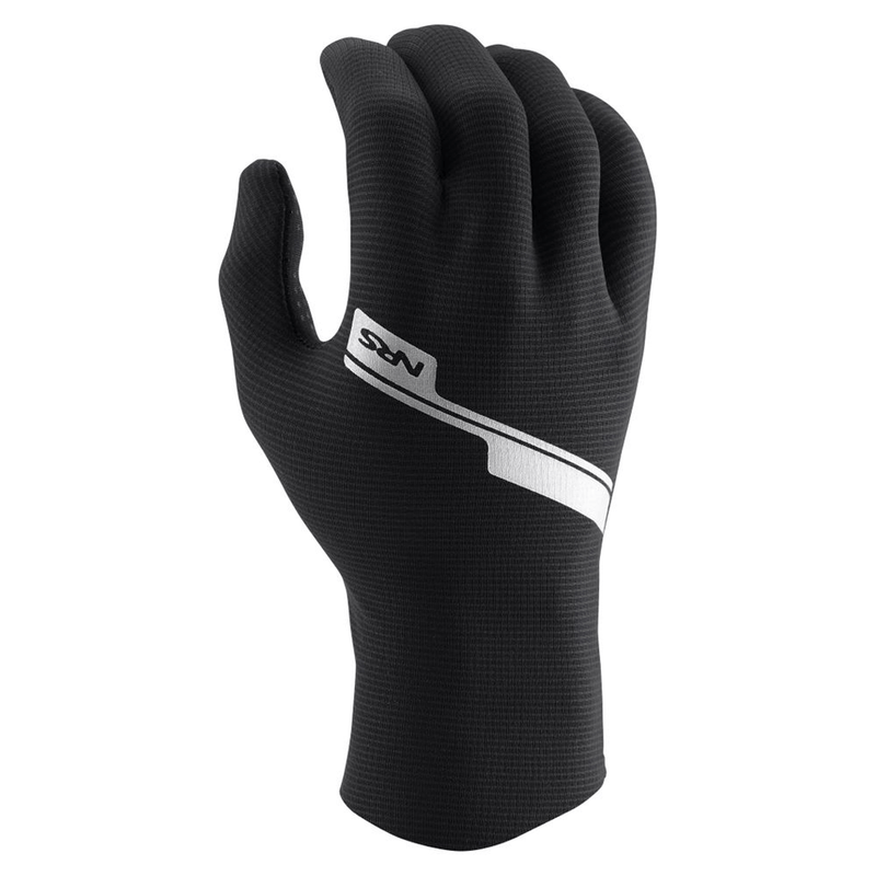 Load image into Gallery viewer, Black glove with a logo on a white background
