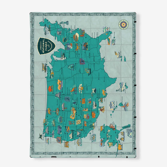 Nomadix Graphene Puffer National Parks and Monuments Map Blanket