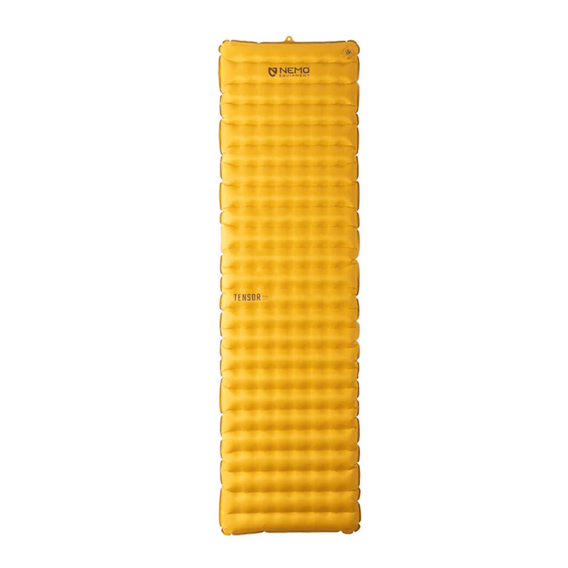Load image into Gallery viewer, Yellow sleeping pad with 'Nemo' branding on a white background
