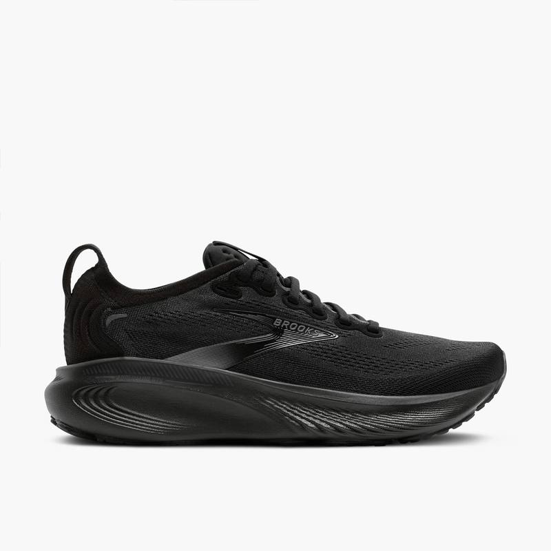 Load image into Gallery viewer, Black running shoe on a white background
