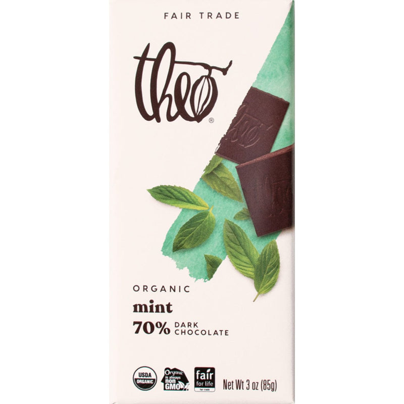 Load image into Gallery viewer, Theo's Mint 70% Dark Chocolate

