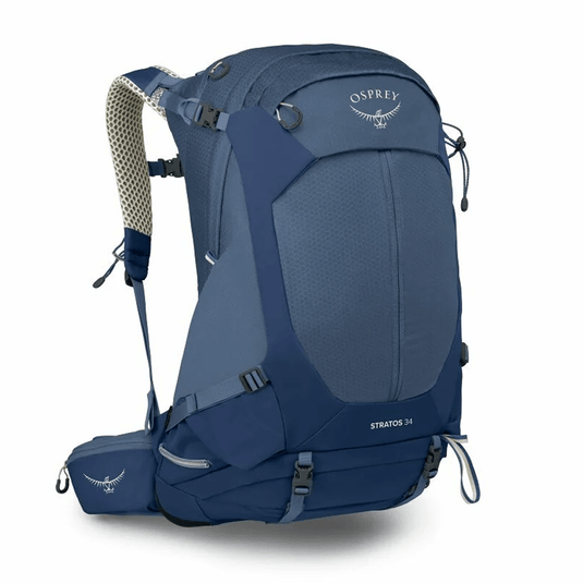 Blue Osprey backpack on a white background