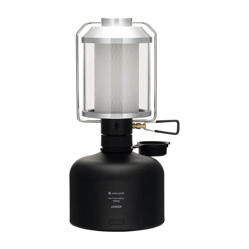 Load image into Gallery viewer, Black camping lantern with clear glass罩on a white background
