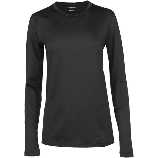 Black long-sleeve shirt on a white background