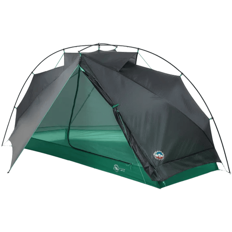 Load image into Gallery viewer, Green and gray tent with a brand logo on a white background
