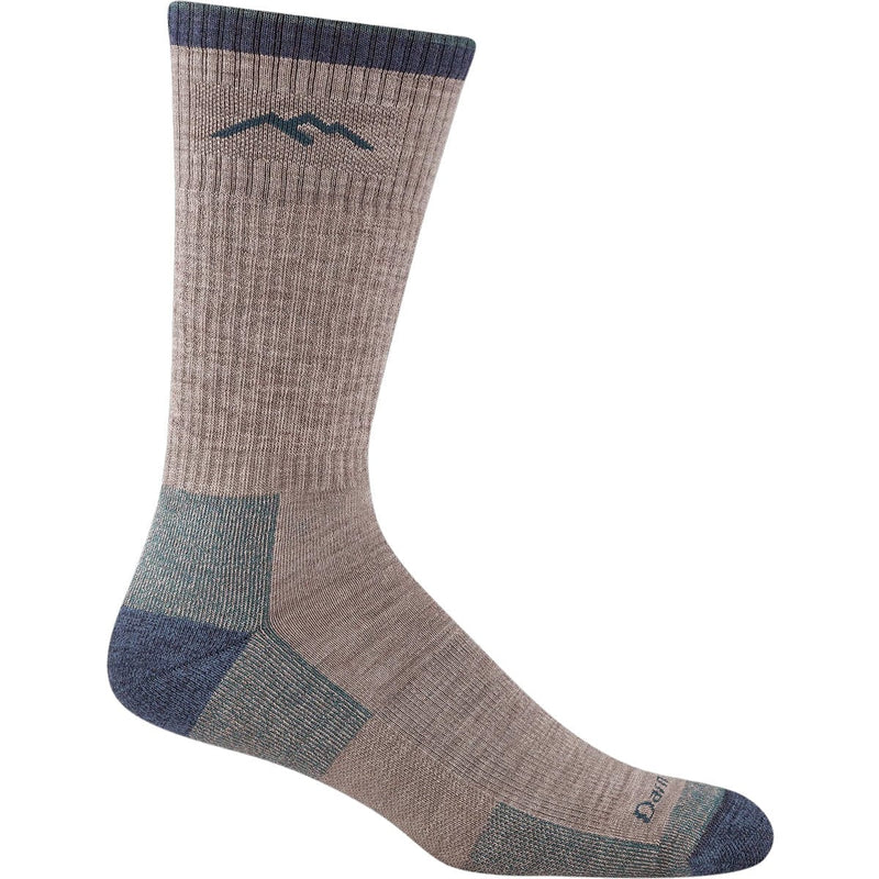 Load image into Gallery viewer, Brown sock with blue accents on a white background
