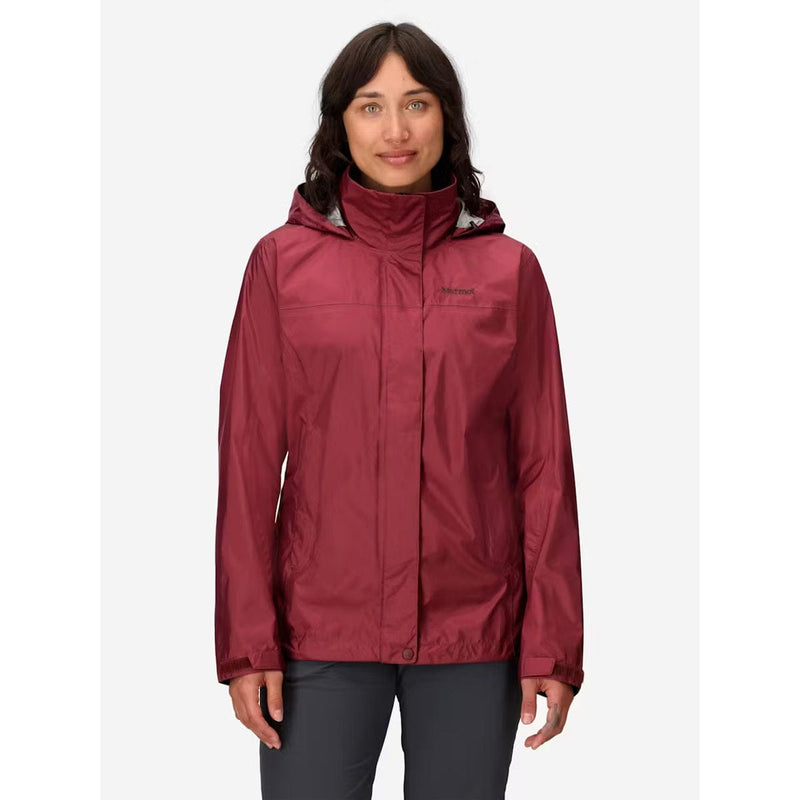 Load image into Gallery viewer, Woman wearing a red raincoat on a white background
