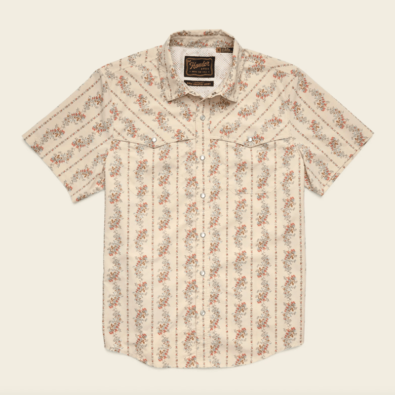 Load image into Gallery viewer, Howler Brothers Open Country Tech Shirt - Grampa's Curtains Natural

